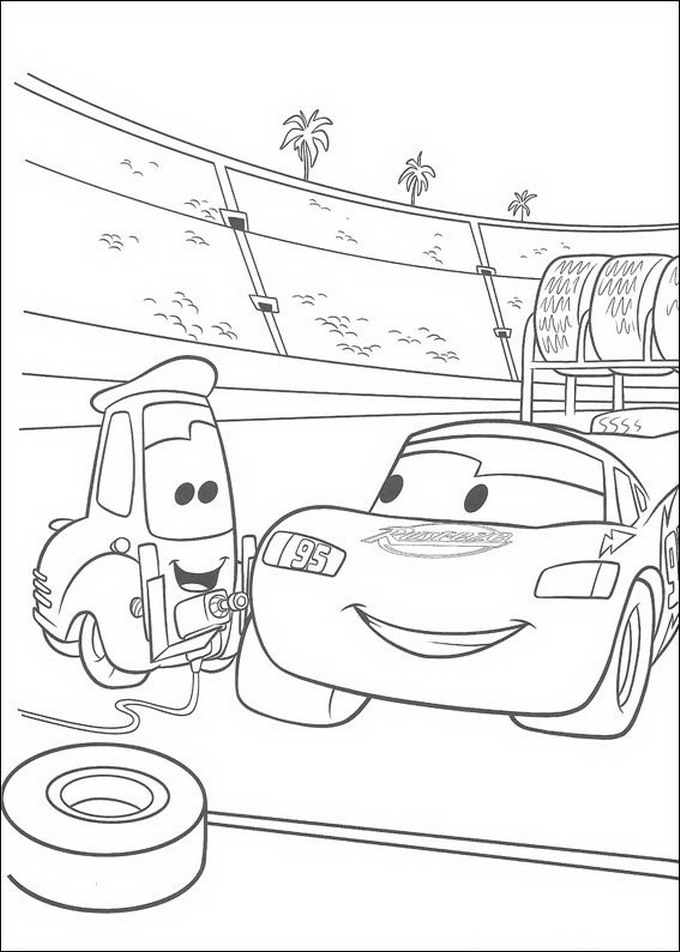 Plansa de colorat cu Cars pixar 102 5
